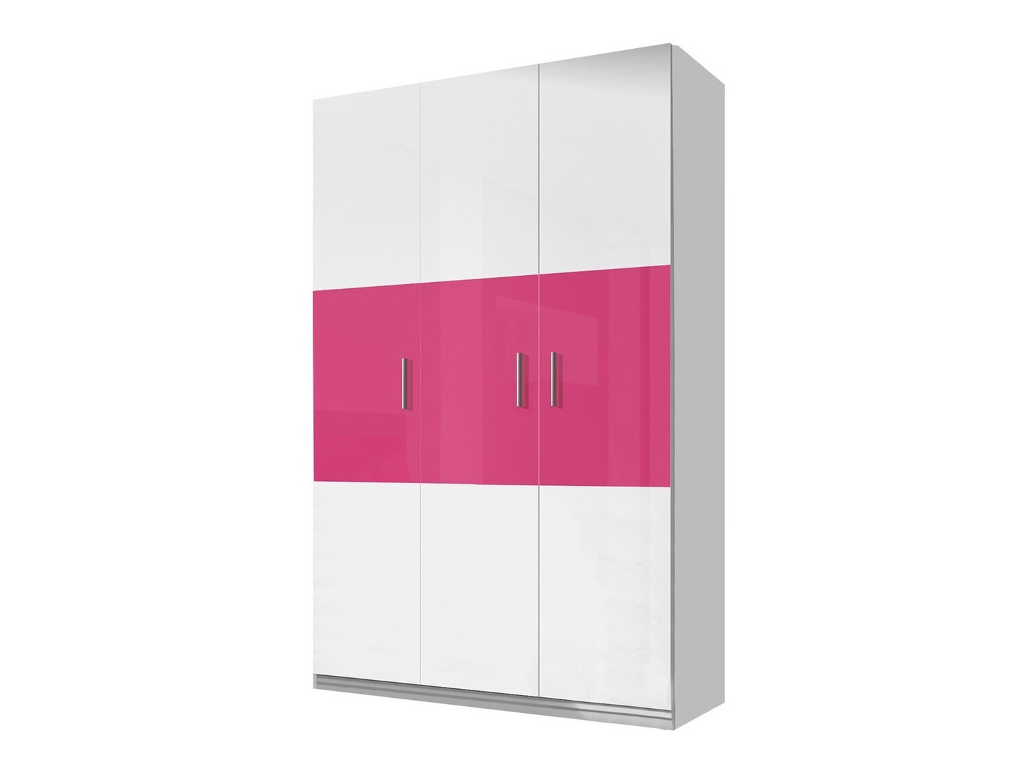Garderobeskab Campus I (Hvid + Glansfuld hvid + Glossy pink)