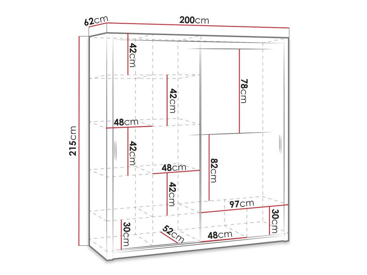 Garderobeskab Catromi 107 (Hvid)