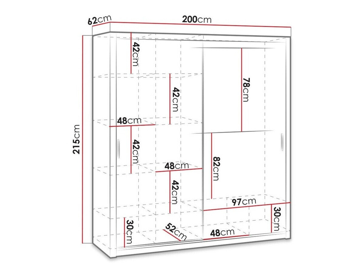 Garderobeskab Catromi 108 (Kloster eg)