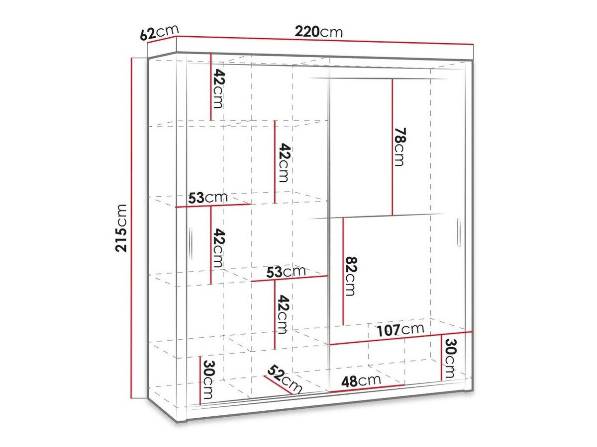Garderobeskab Catromi 110 (Kloster eg)