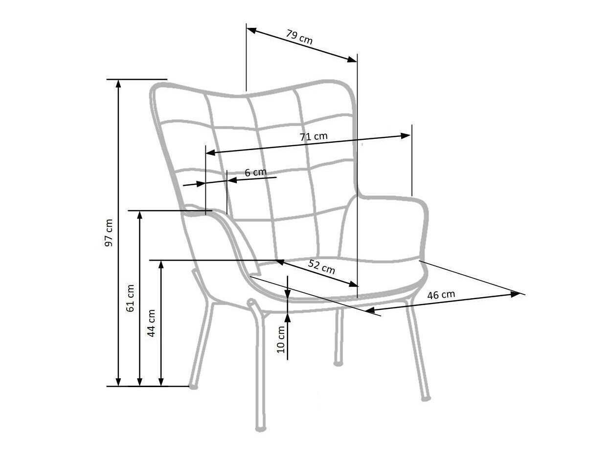 Lænestol Houston 868 (Grå)