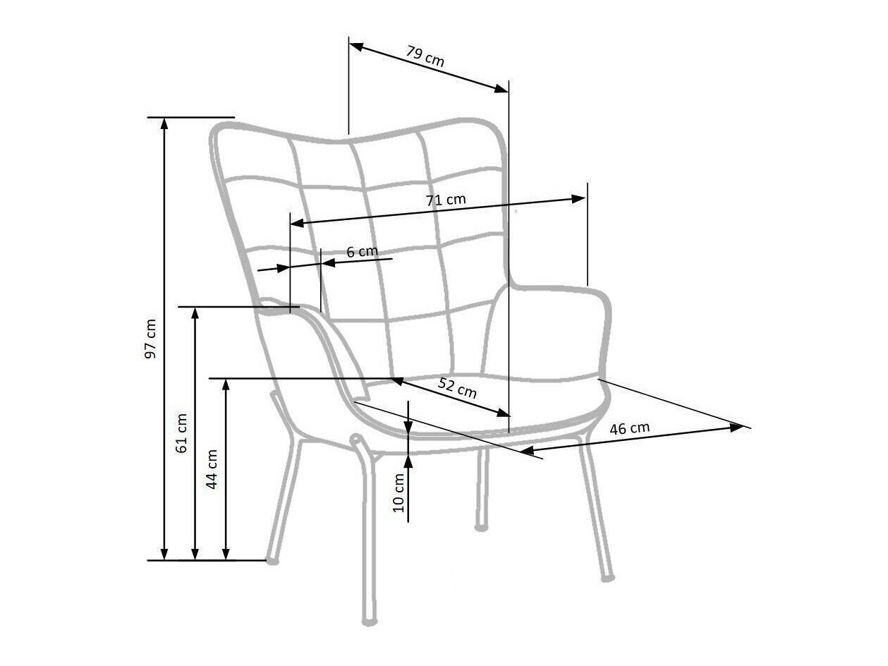 Lænestol Houston 868 (Gul)