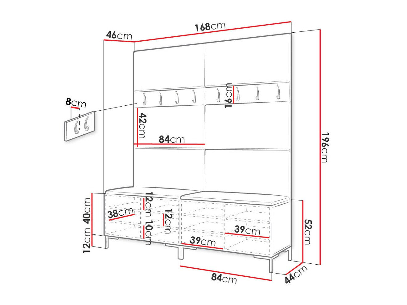Entrésæt Tivsoa 101 (Hvid)