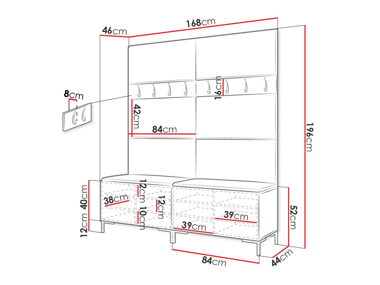 Entrésæt Tivsoa 101 (Hvid)