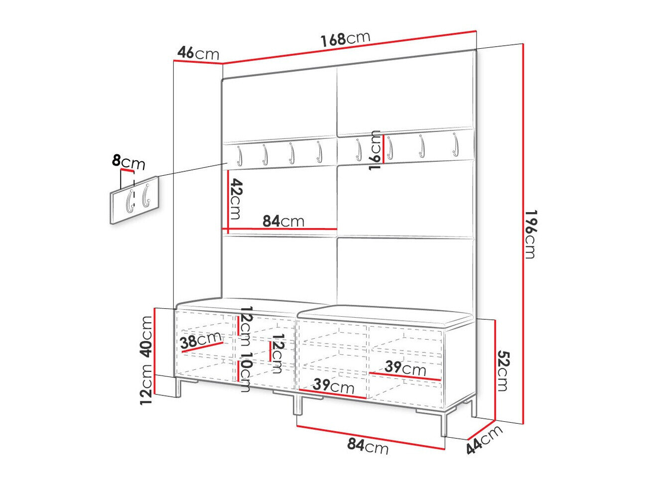Entrésæt Tivsoa 101 (Hvid)
