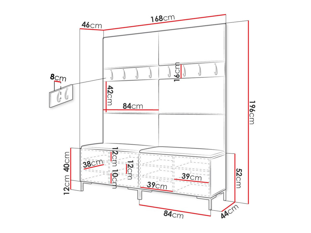 Entrésæt Tivsoa 101 (Sort)