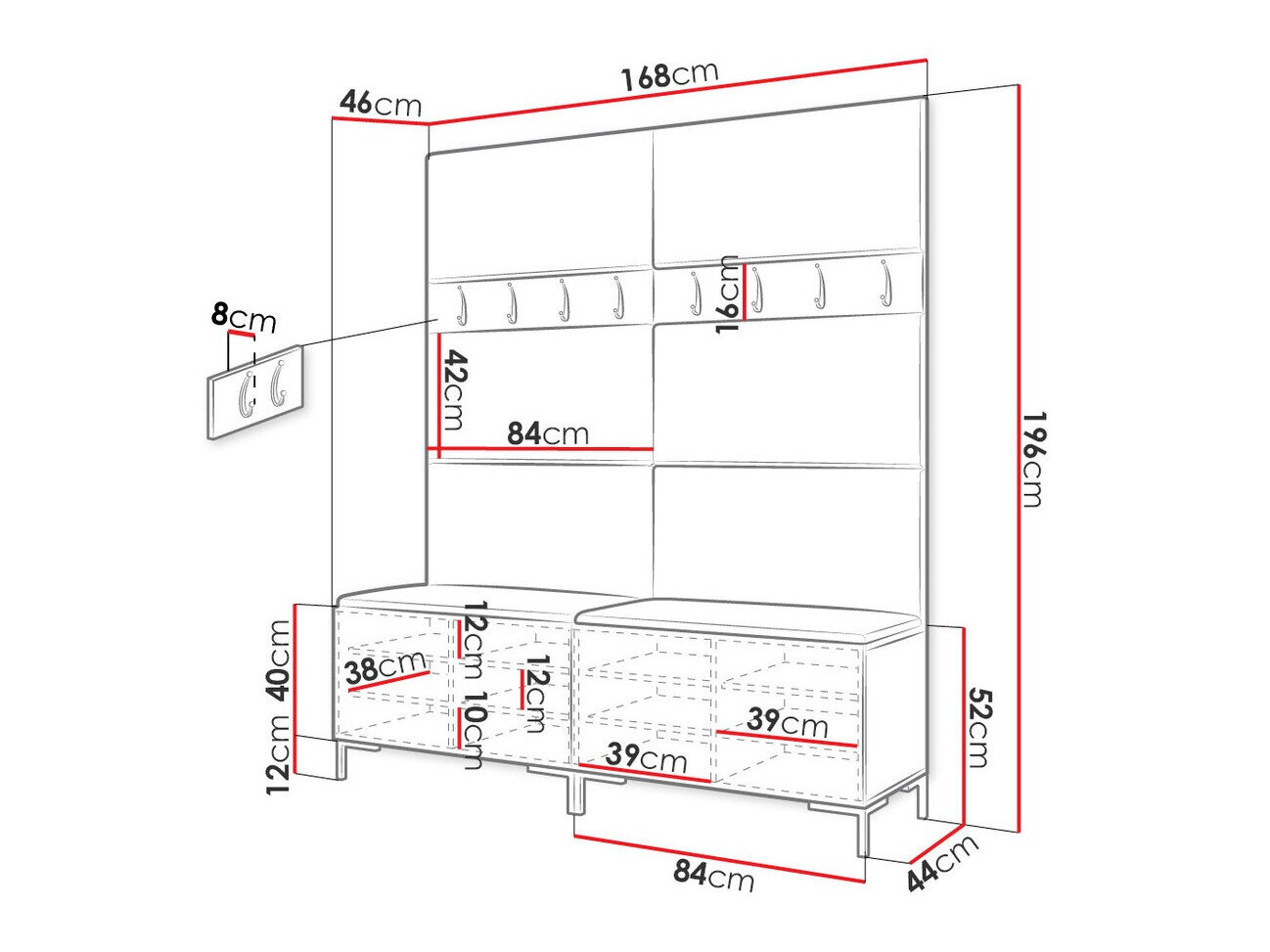 Entrésæt Tivsoa 101 (Sort)