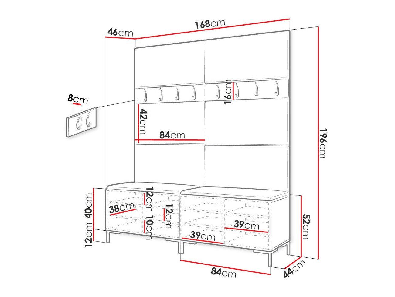 Entrésæt Tivsoa 101 (Sort)