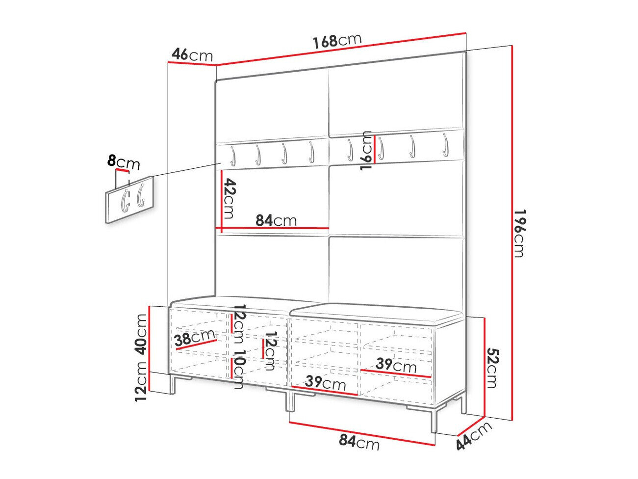 Entrésæt Tivsoa 101 (Sort)