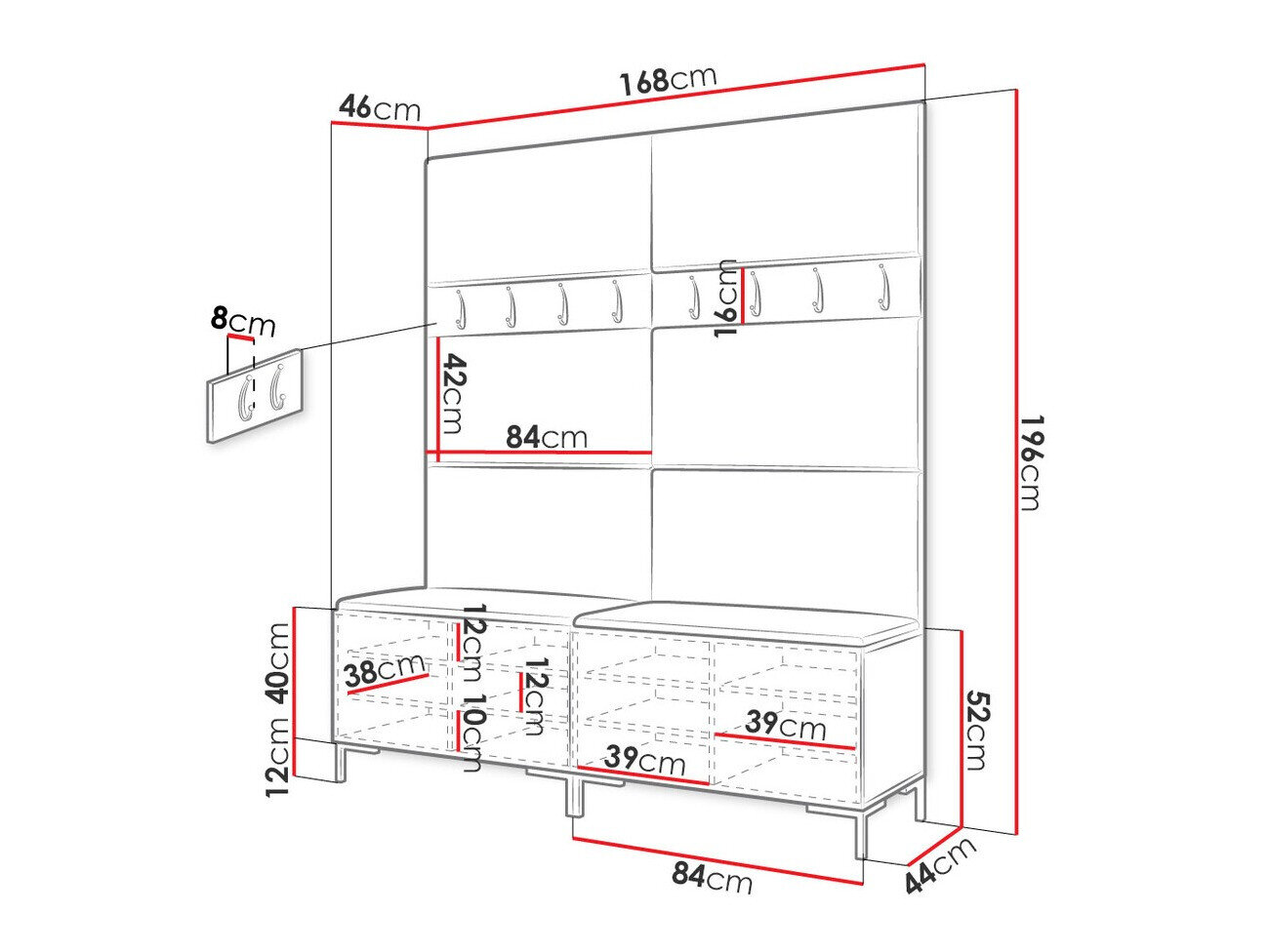 Entrésæt Tivsoa 101 (Craft egetræ)