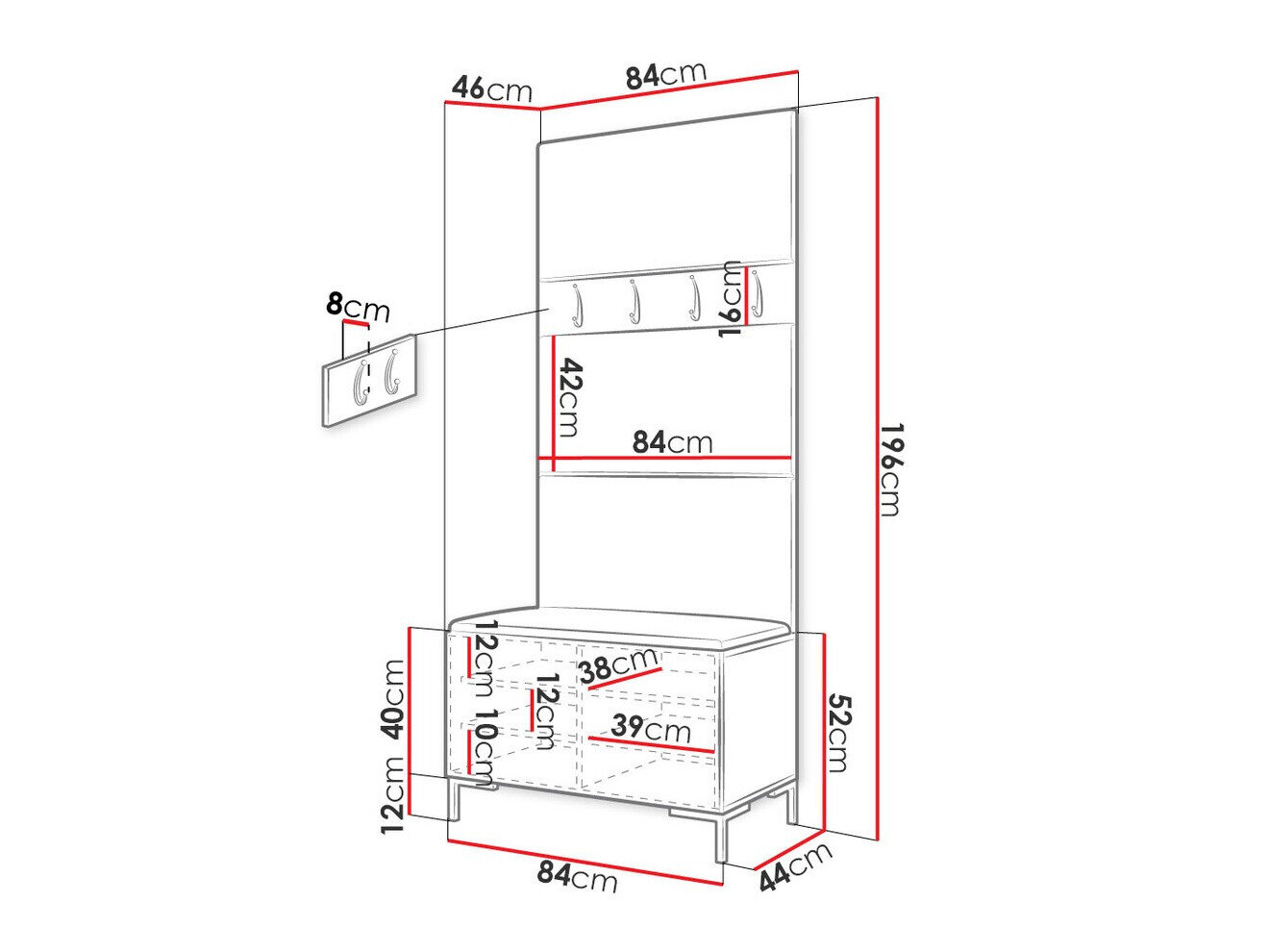 Entrésæt Tivsoa 102 (Øko læder blødt 017)