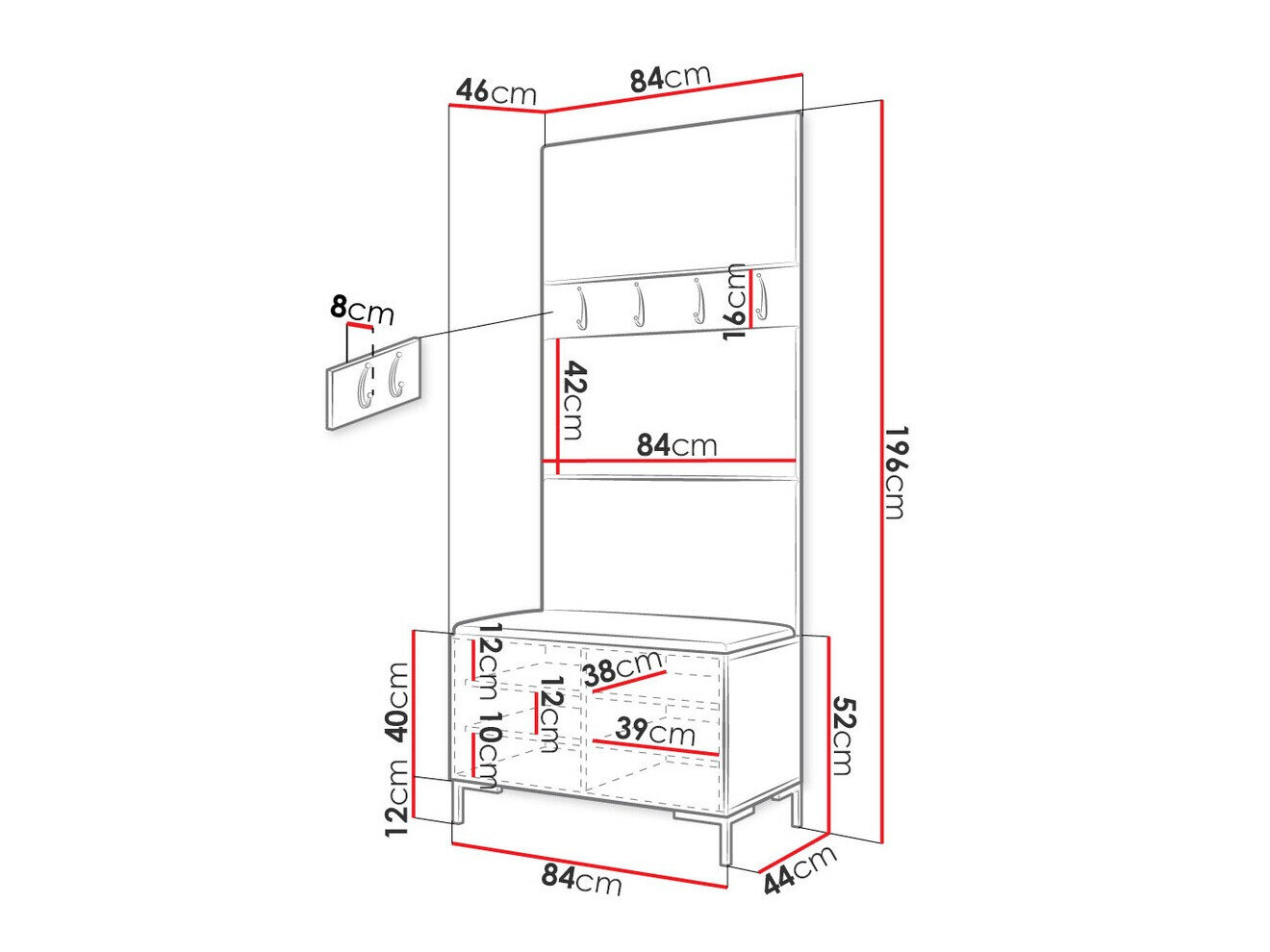 Entrésæt Tivsoa 102 (Øko læder blødt 017)