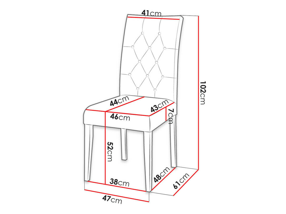Spisestuesæt Racine 138 (Glansfuld hvid + Magic Velvet 2225)