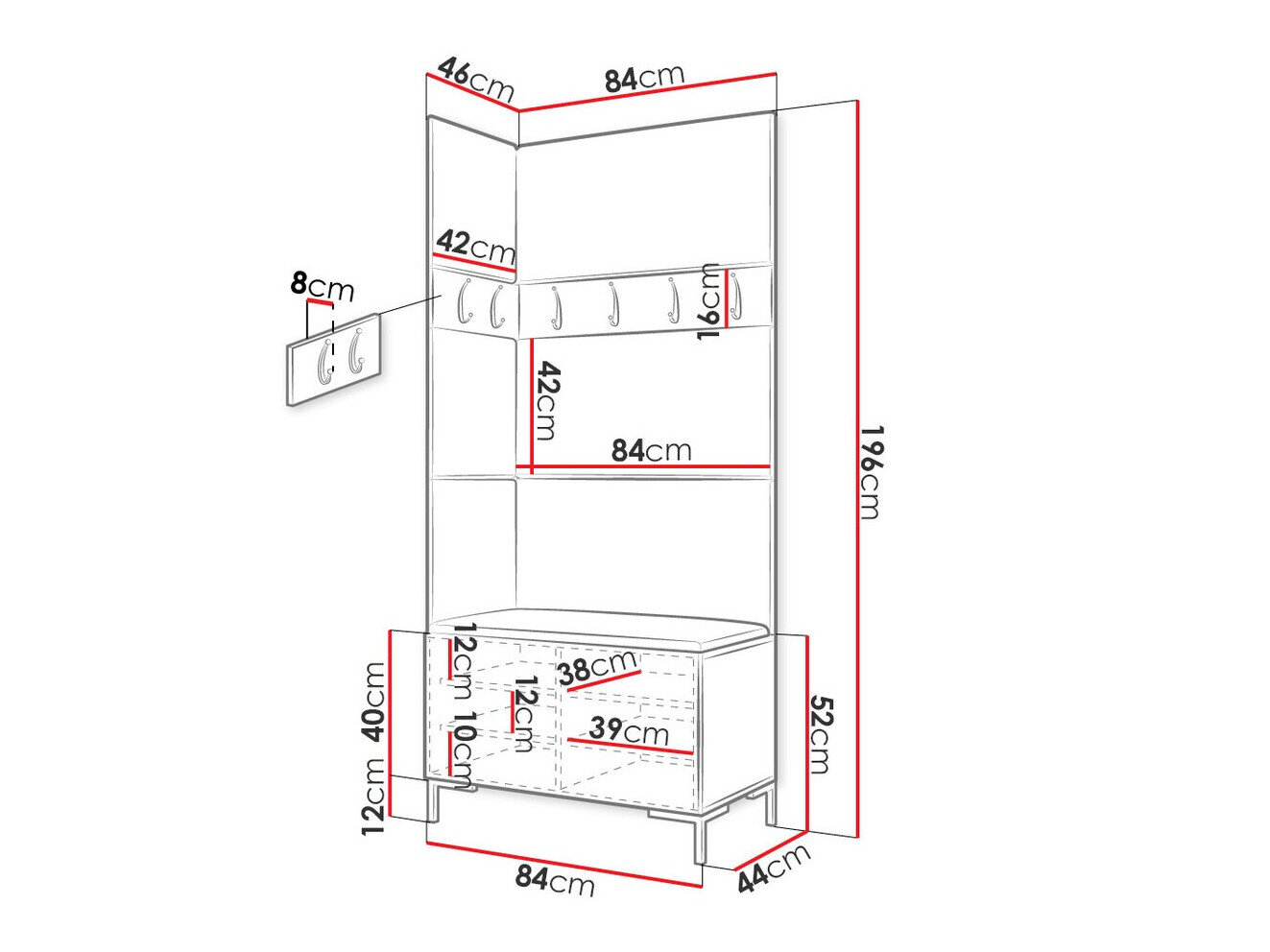 Entrésæt Tivsoa 103 (Craft egetræ)