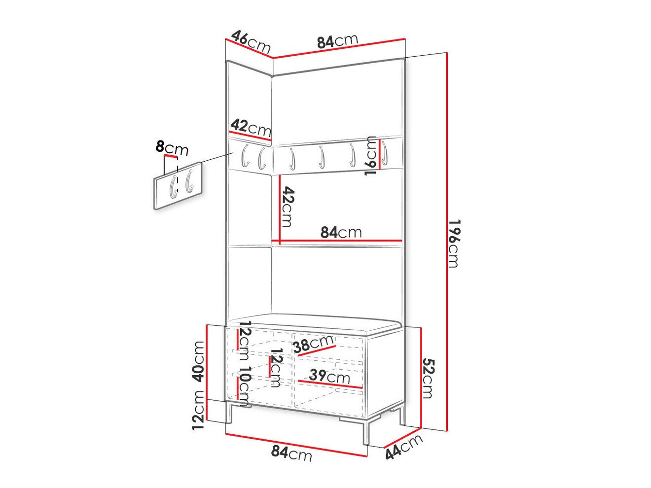 Entrésæt Tivsoa 103 (Hvid)