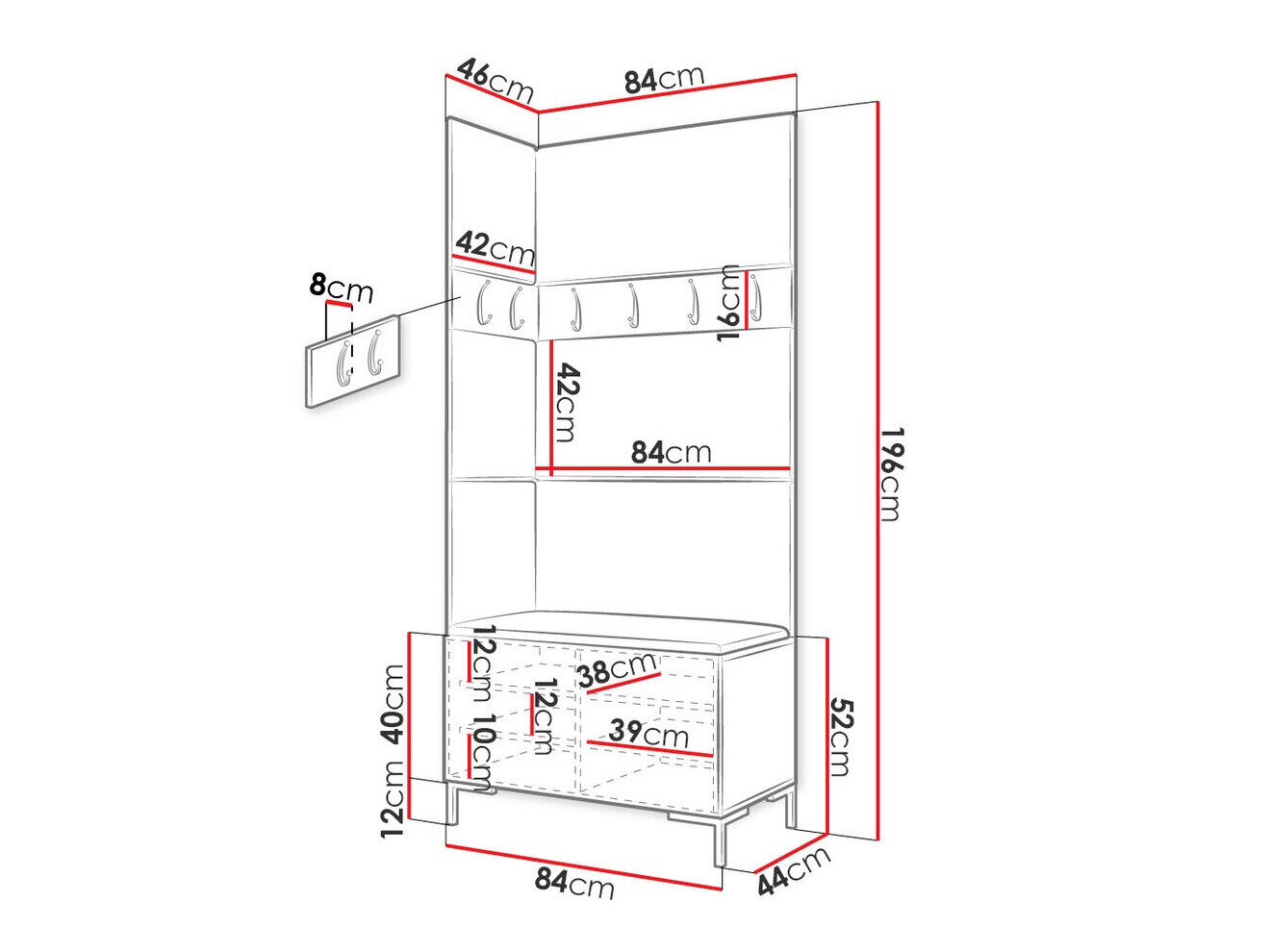 Entrésæt Tivsoa 103 (Sort)