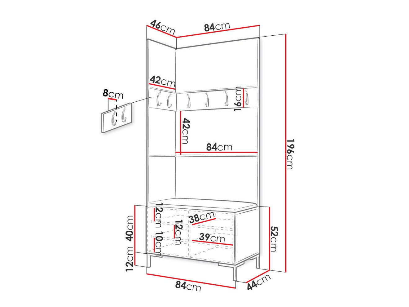 Entrésæt Tivsoa 103 (Sort)