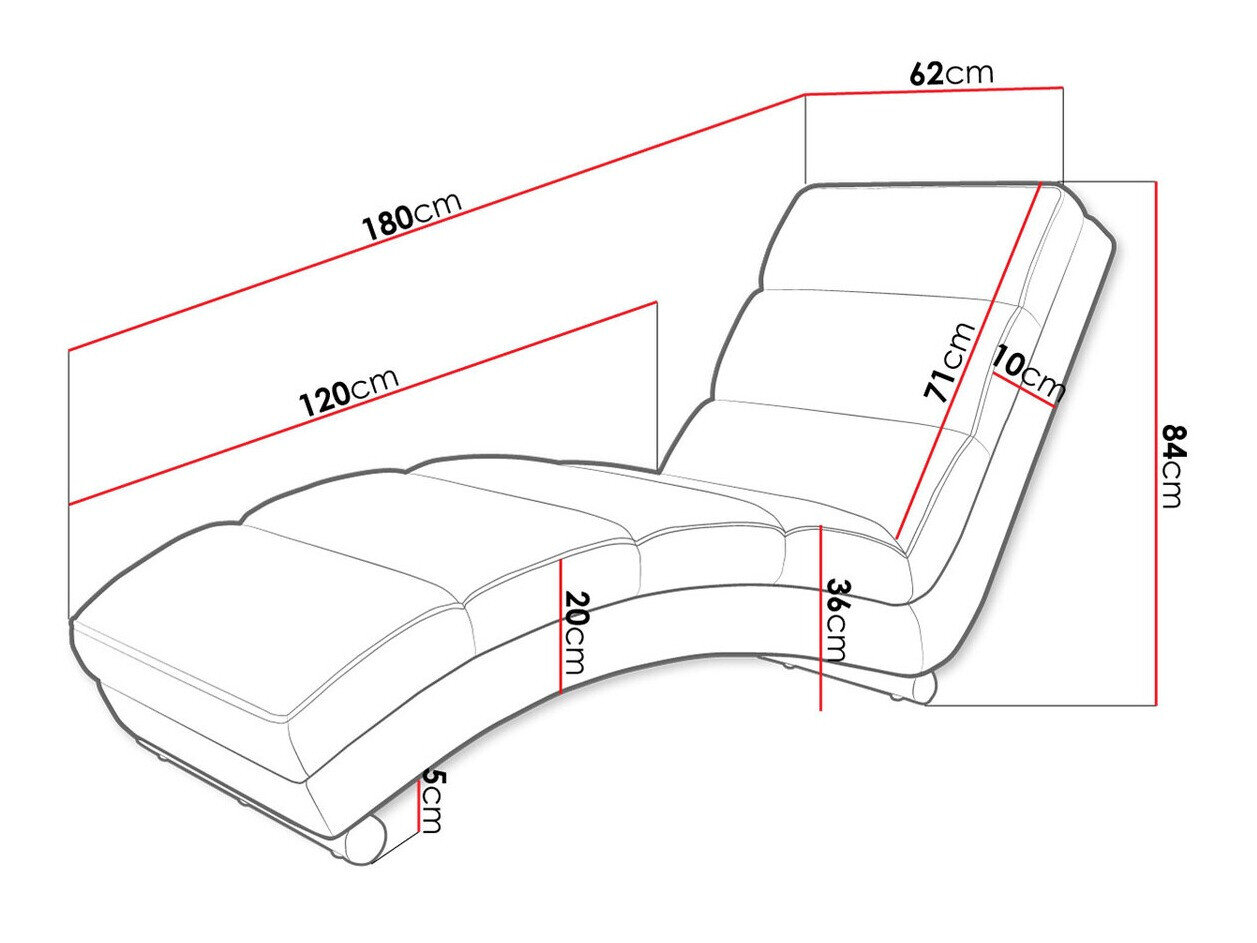 Chaiselong Comfivo 109 (Venus Velvet 2936)