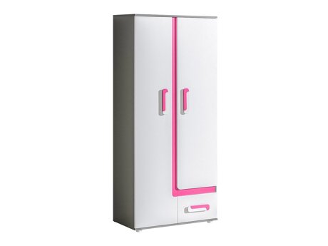 Reol Levtala 103 (Antracit + Hvid + Lyserød)