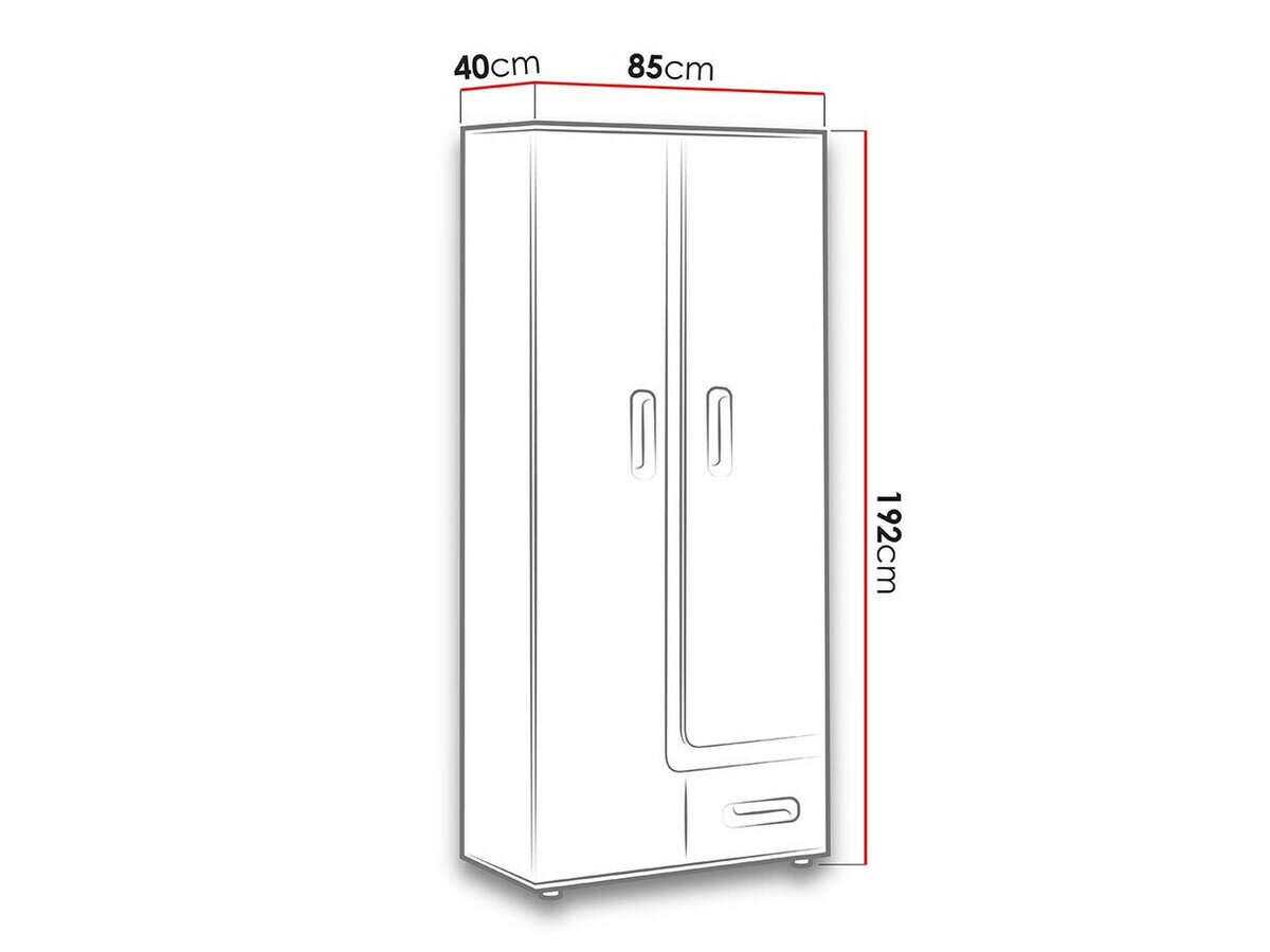 Reol Levtala 103 (Antracit + Hvid + Lyserød)
