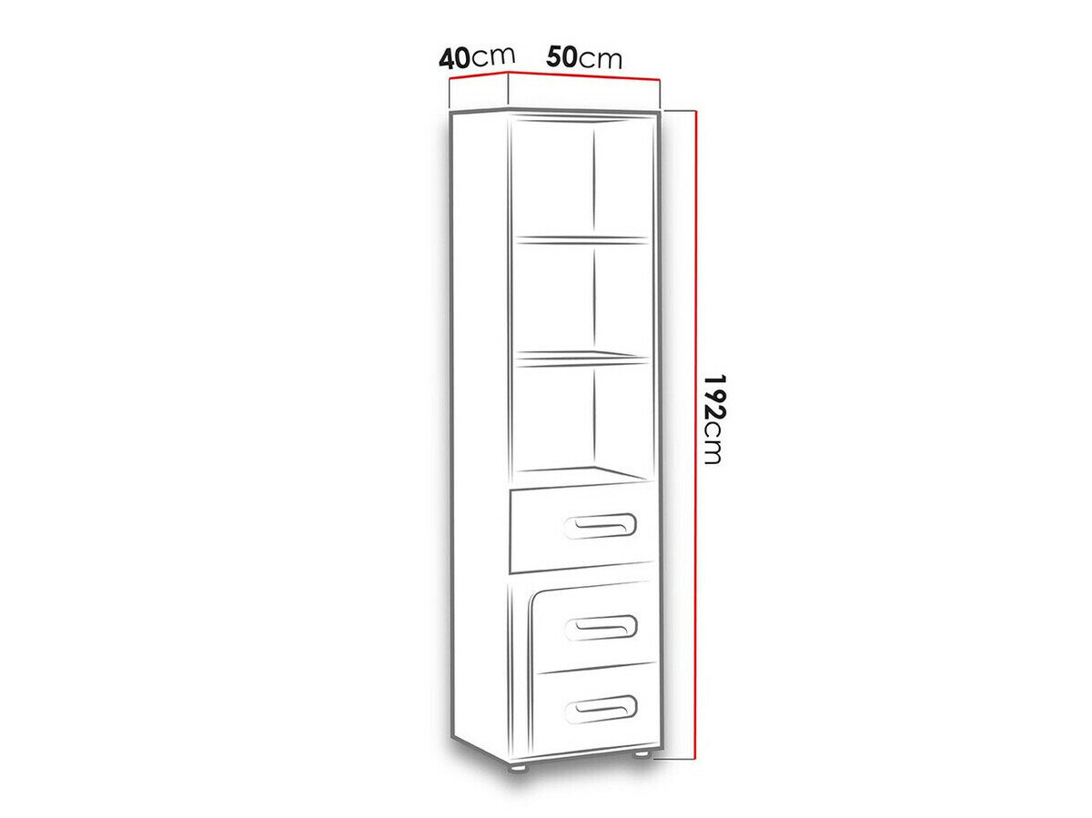 Reol Levtala 105 (Antracit + Hvid + Turkis)