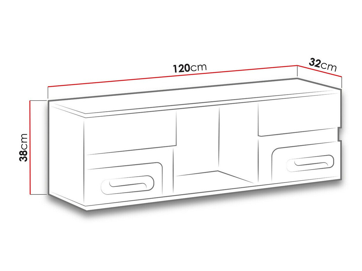 Vægreol Levtala 110 (Antracit + Hvid + Turkis)