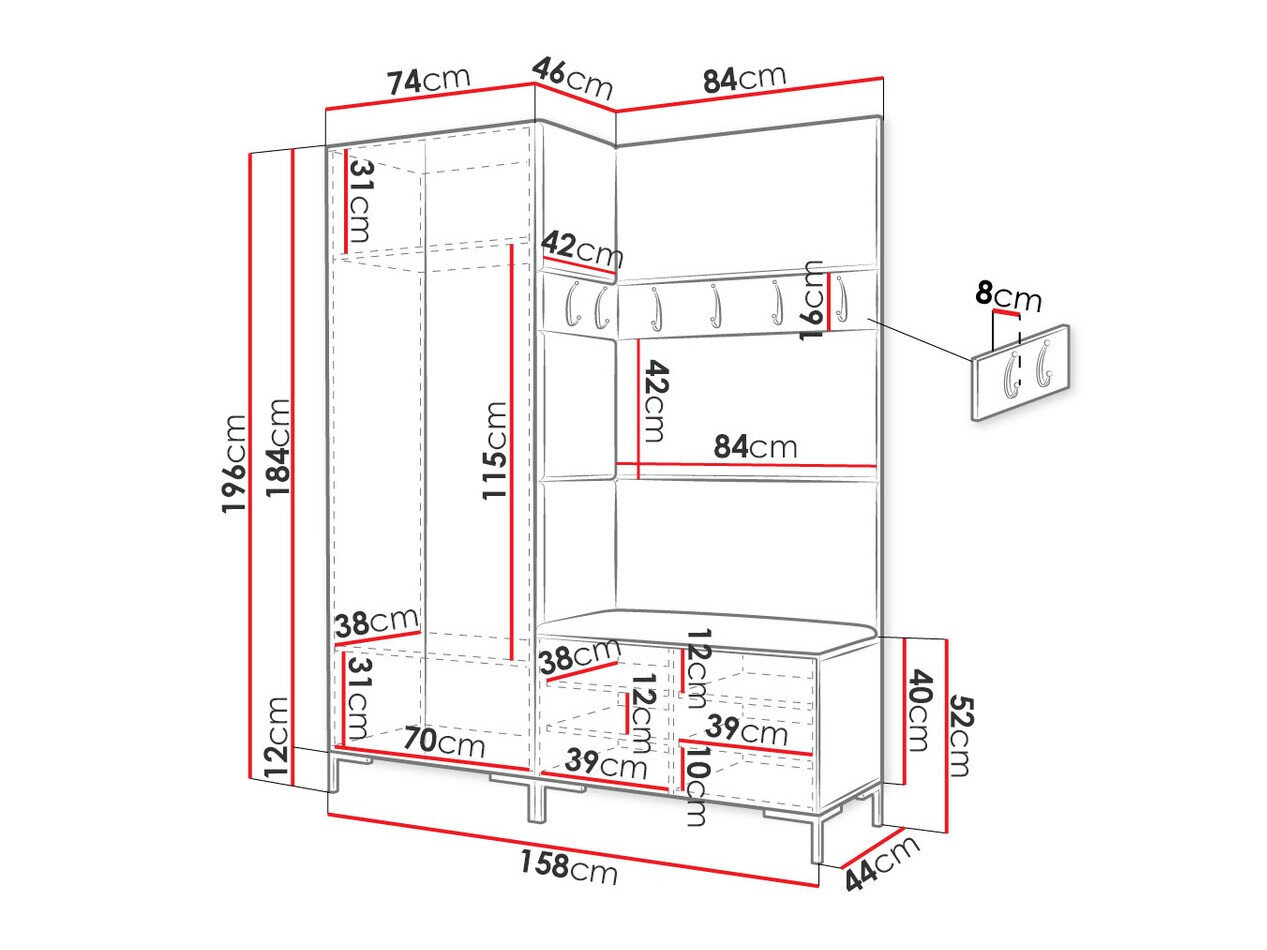 Entrésæt Tivsoa 107 (Øko læder blødt 017)