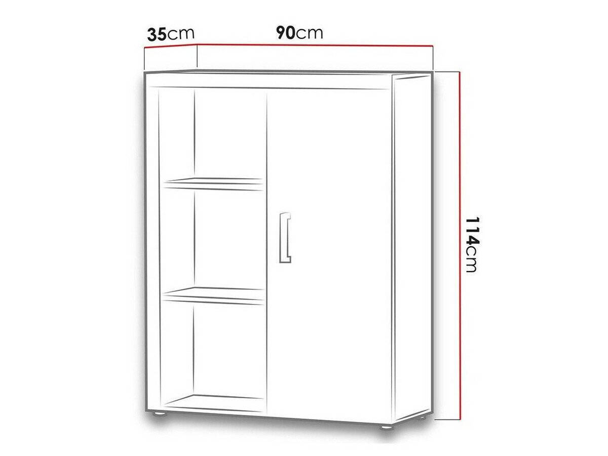 Skænk Odebeli 102 (Hvid + Glansfuld hvid)