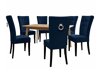 Spisestuesæt Racine 144 (Sort + Magic Velvet 2216)
