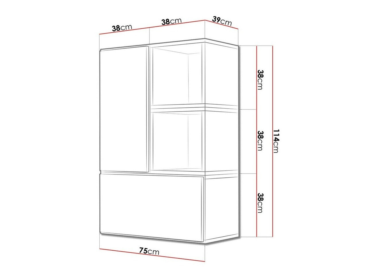 Skabssæt Corbele 122 (Hvid)