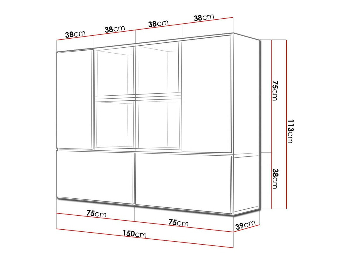 Skabssæt Corbele 124 (Hvid)