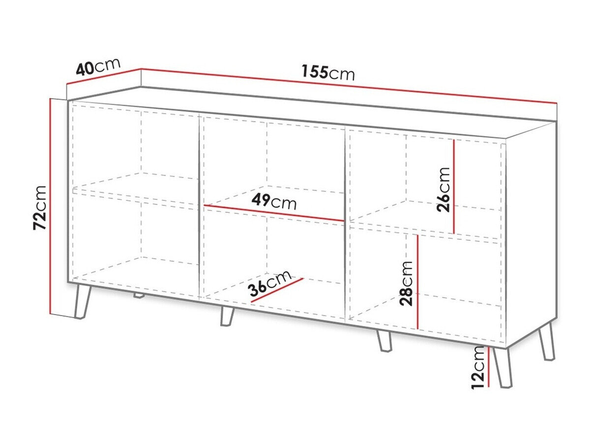Skænk Charlotte 140 (Mørkeblå)