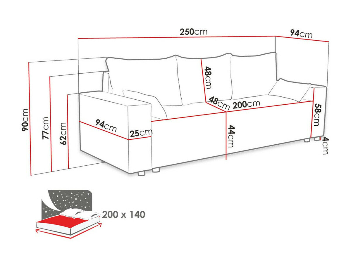 Sovesofa Clovis 104 (Poso 14)