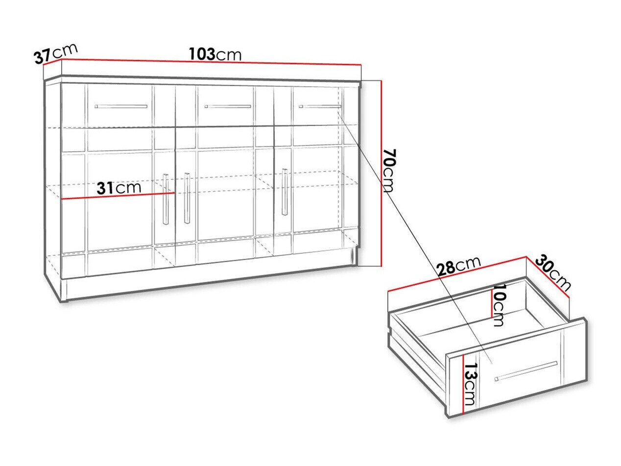 Kommode Tucson 145 (Sonoma eg)