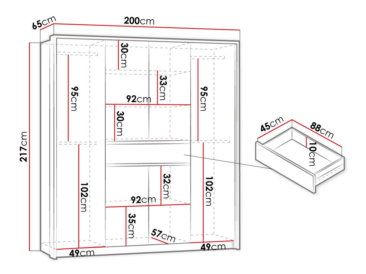 Garderobeskab Honolulu 270