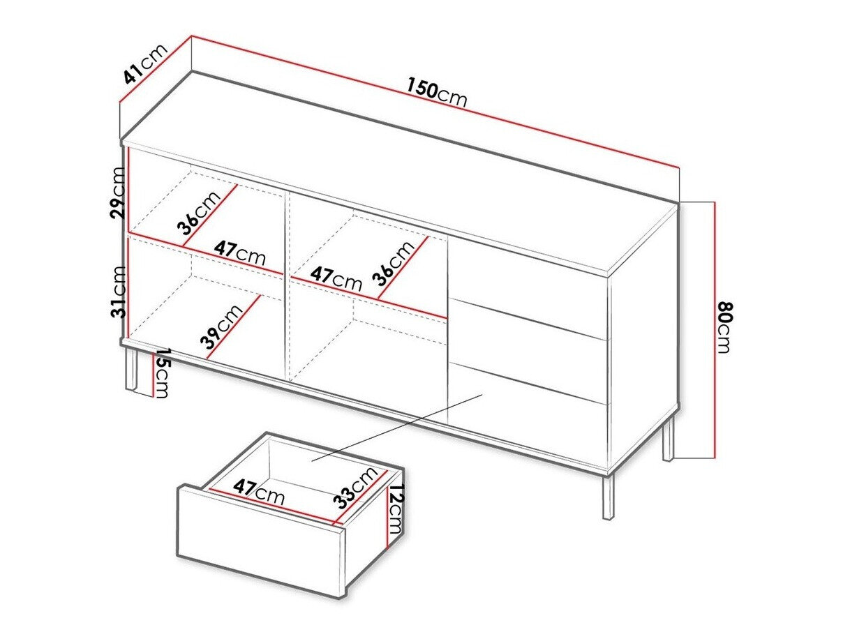 Kommode Lomsore 104 (Hvid)