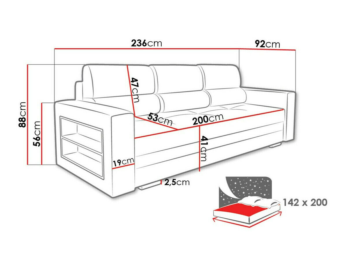 Sovesofa Decatur 100 (Amor Velvet 4314)