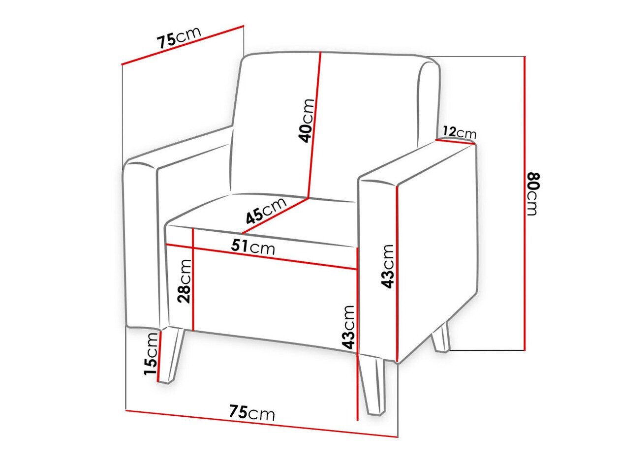 Lænestol Delbene 102 (Moric 06)