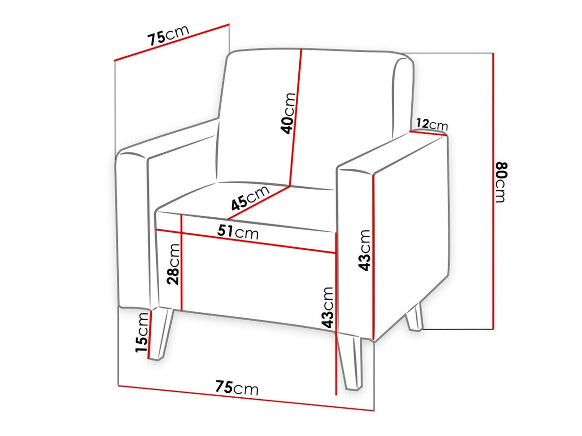 Lænestol Delbene 102 (Moric 06)