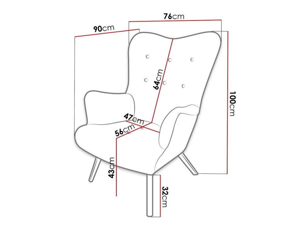 Lænestol Clovis 102 (Magic Velvet 2258)