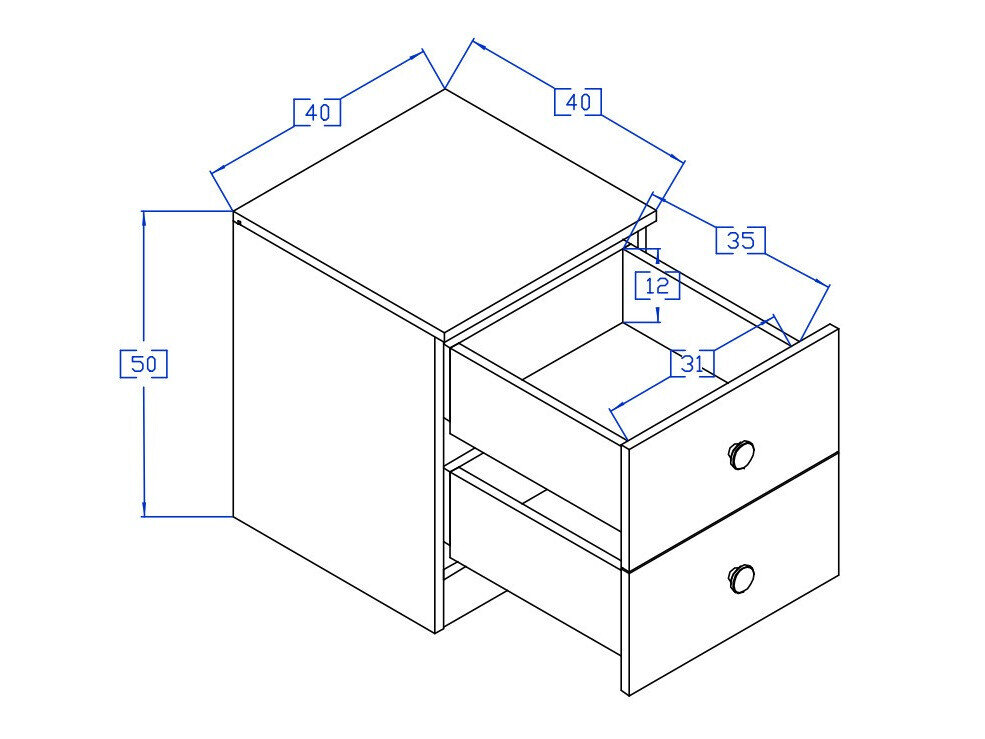 Sengebord Mirelbu 108 (Artisan eg + Sort)
