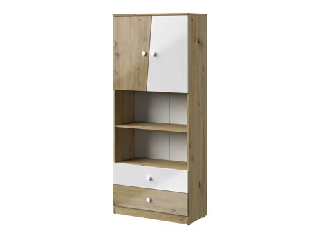 Reol Mirelbu 103 (Artisan eg + Glansfuld hvid)