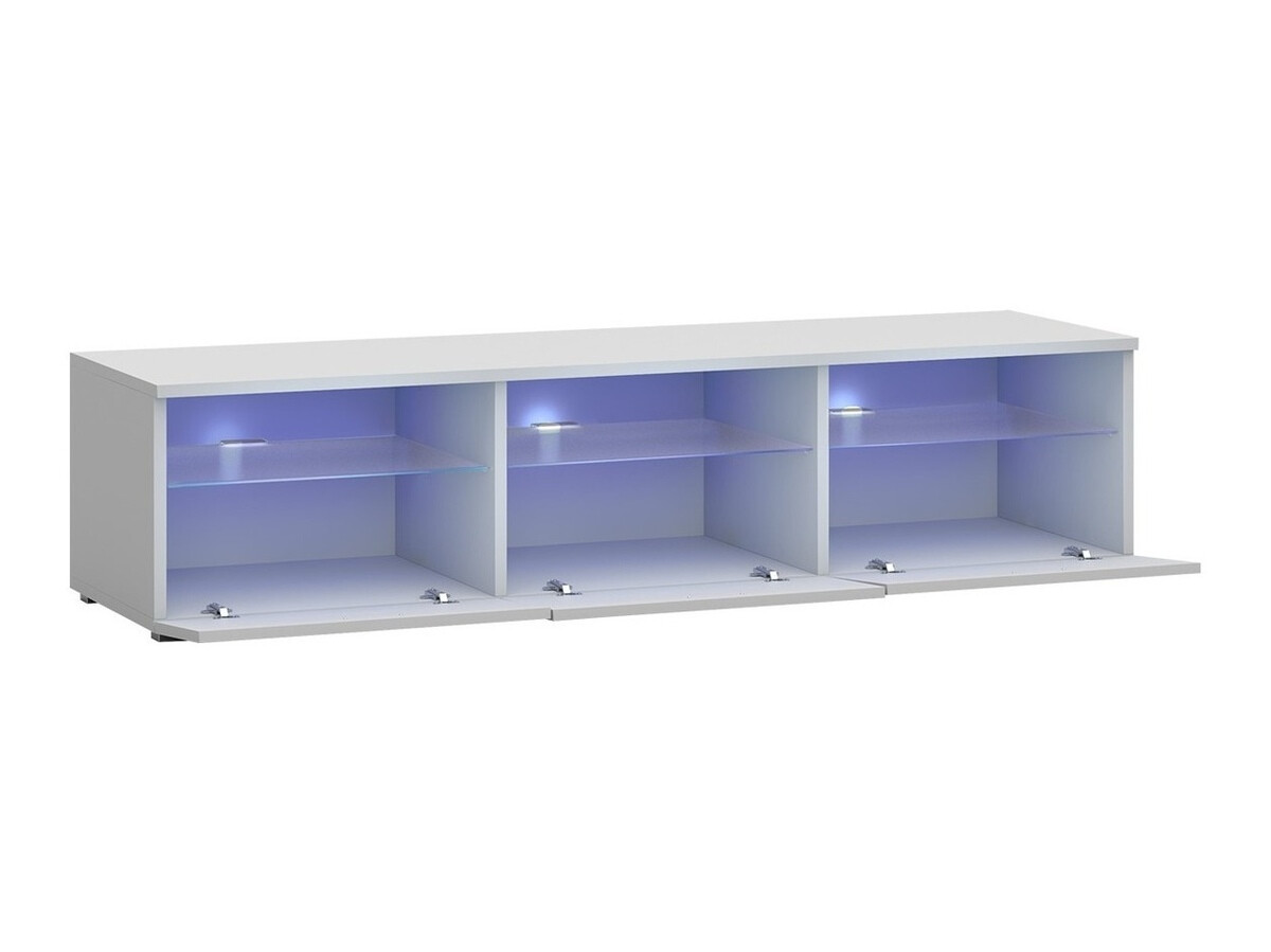 TV-bord Uva I (Hvid + Glansfuld hvid)