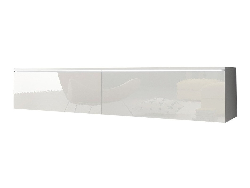 TV-bord Scientia (Hvid + Glansfuld hvid)