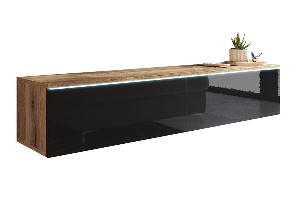 TV-bord Scientia (Wotan eg + Blank sort)