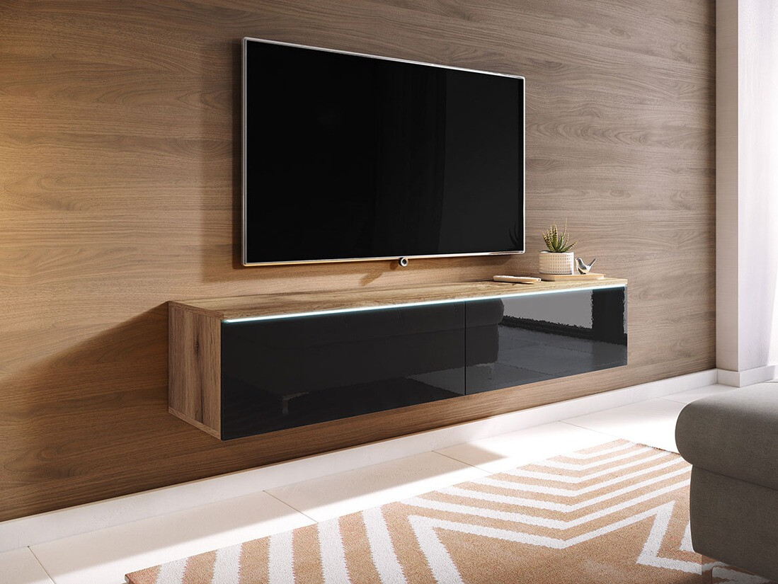TV-bord Scientia (Wotan eg + Blank sort)