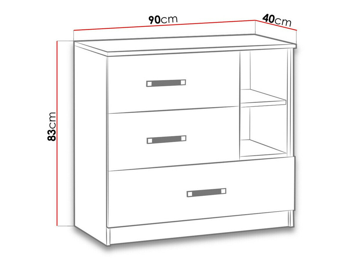 Børneværelsessæt Lorlare 117 (Hvid + Grå)