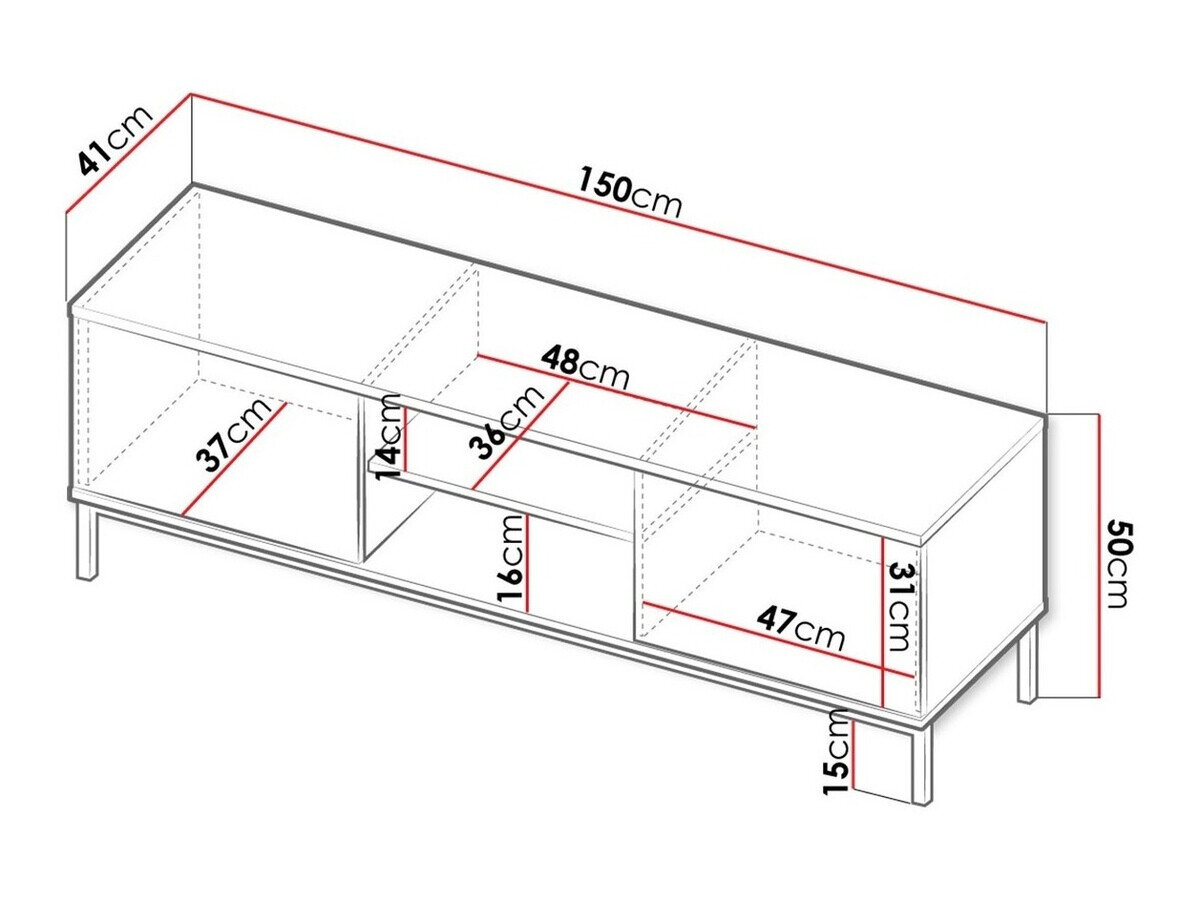TV-bord Lomsore 101 (Sort)