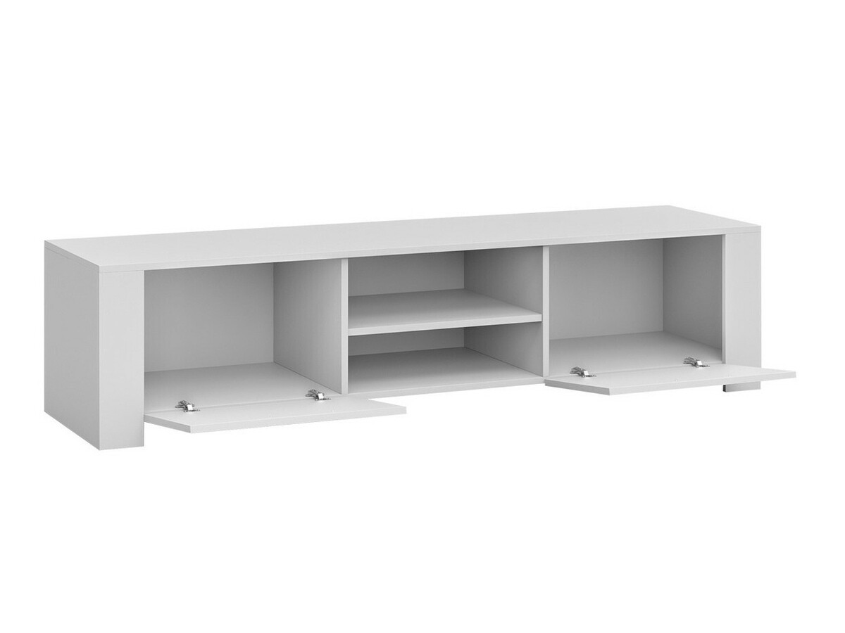TV-bord Uva II (Hvid + Gloss grå)