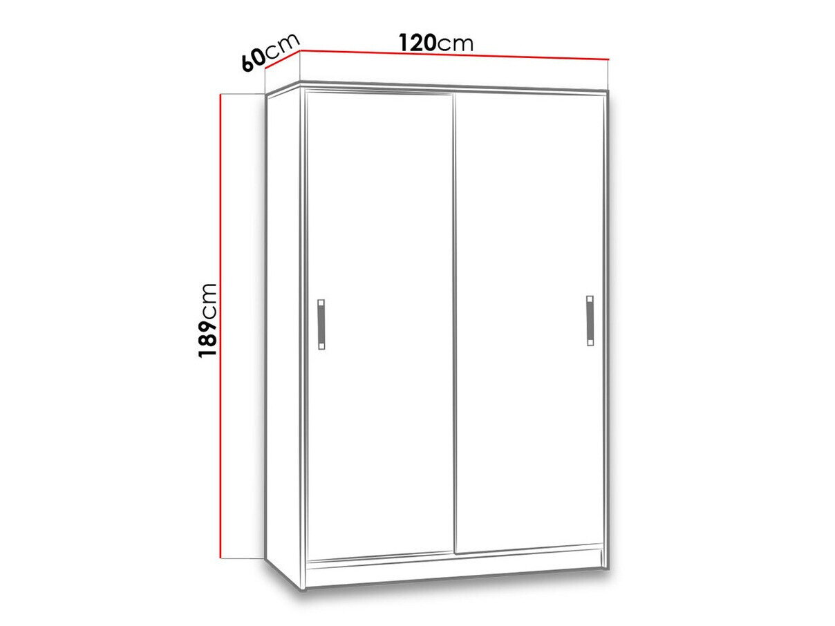 Garderobeskab Lorlare 115 (Hvid + Turkis)